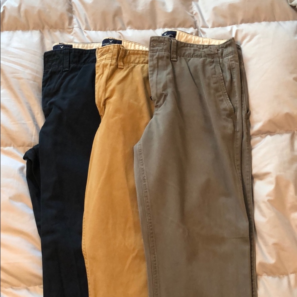 ALL 3 pair of American Eagle chinos*all 3 for $33*